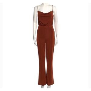 Jason Wu NWT Avant Garde Eveing Jumpsuit Chainlink Shoulder Slinky Steampunk XL